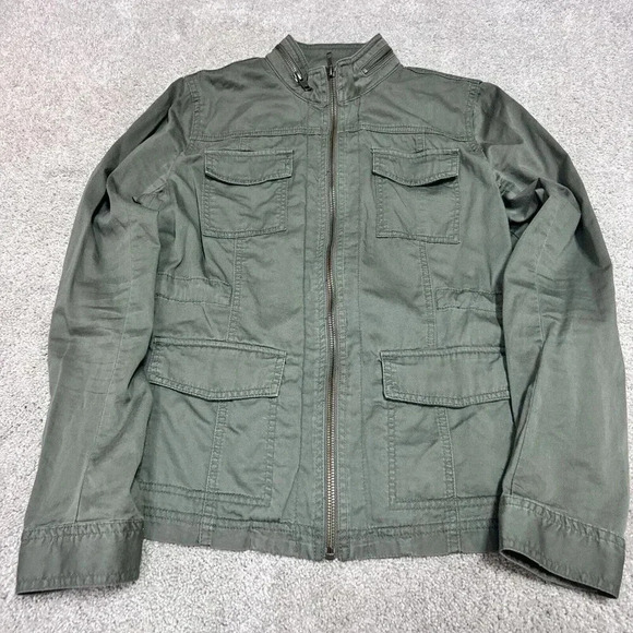 Caslon Jacket Women’s Green Long Sleeve Full Zip Size Medium - Picture 7 of 11